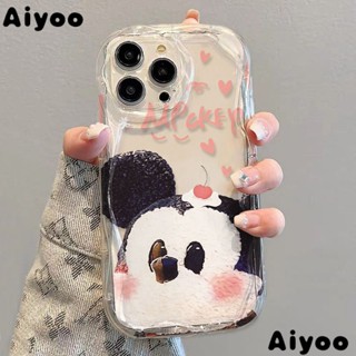 ✅เคสโทรศัพท์มือถือแบบนิ่ม ใส กันกระแทก ลายมิกกี้ เชอร์รี่ พร้อมที่ตั้งวาง สีครีม สําหรับ Iphone xs 7 xr 12 promax 8p 14 1311เคสโทรศัพท์มือถือ / เคสโทรศัพท์มือถือ 8VFC