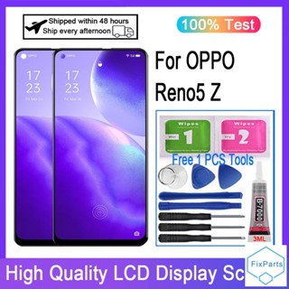 Amoled อะไหล่หน้าจอสัมผัสดิจิทัล LCD แบบเปลี่ยน สําหรับ OPPO Reno5 Z CPH2211