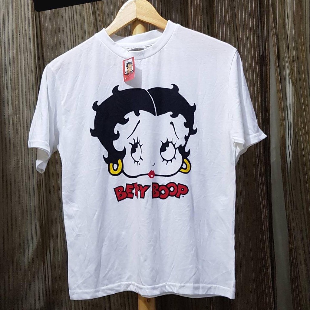 ROUNDคอลูกเรือNeckT-shirt Betty Boop แท้100%-4XL