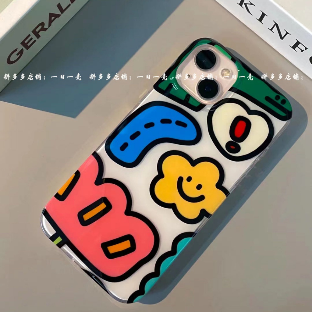 Minimalist Creative Pattern Phone Case For Iphone14promax/13 Soft XR Apple 11 Phone Case for iphone 12/78plus Personality XS