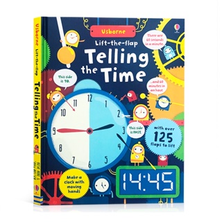 Usborne Lift-the-Flap Telling The Time in English kids Picture Book Reading Science Knowledge baby Learning books