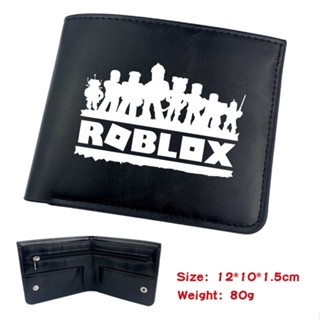 Roblox Game Student Cartoon Wallet Fashion PU Leather Purse Cosplay Short Wallets Gifts