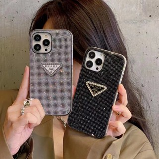 Glittering Crystals Brand Logo Fashion Case for IPhone 14 Pro Max 14promax 14 Plus 13 pro 12 mini 13pro 12pro 11promax 11pro 13promax 13 12 12promax 7 8 plus Back Phone Cover