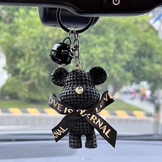 Car Pendant Ornament 2023 New High-End Rearview Mirror Decorative Resin Bear Automobile Hanging Ornament Car Interior Hanging Accessories 5dLo