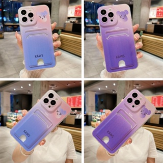 เคสโทรศัพท์มือถือ TPU ลาย Kaws พร้อมช่องใส่บัตร สําหรับ Vivo T1 Y77 Y55 Y77E Y76 Y76S Y74S Y75 Y33S Y52T 5G 2022 Y55S 2023 Y10S Y51S Y33E Y51 Y51A Y50 Y30