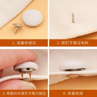 ((ซื้อ 2 แถม 1) กระดุมแป๊ก ทรงกลม ไร้รอยต่อ สําหรับซ่อมแซมหมวกเบสบอล 1 ชิ้น