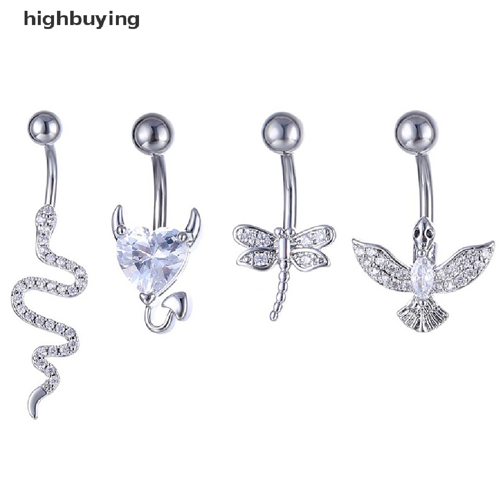 [highbuying] ใหม่ จิวสะดือหน้าท้อง สเตนเลส รูปสัตว์ หัวใจ สะดือ โค้ง บาร์เบล แหวนสะดือ เซ็กซี่ เครื่องประดับร่างกาย พร้อมส่ง