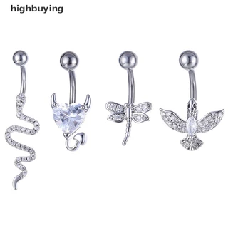 [highbuying] ใหม่ จิวสะดือหน้าท้อง สเตนเลส รูปสัตว์ หัวใจ สะดือ โค้ง บาร์เบล แหวนสะดือ เซ็กซี่ เครื่องประดับร่างกาย พร้อมส่ง