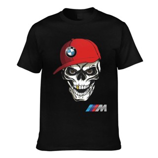 เสื้อยืด - Bmw 3M เสื้อยืดแขนสั้นผู้ชายกะโหลกแดง