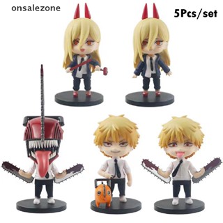 OZTH 5pcs Anime Chain Man Figure Pochita Toys Car Decoration Pvc Model Doll Gift Vary