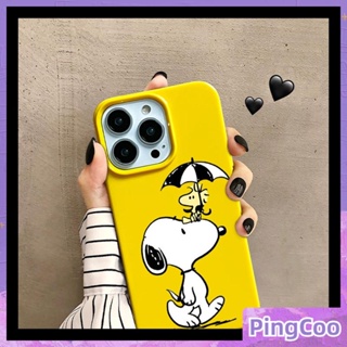 PingCoo - Candy Case For iPhone 14 13 12 11 Plus Pro Max XR TPU Soft Glossy Yellow Case Cute Cartoon Dog Camera Protection Shockproof Back Cover