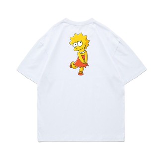 เสื้อยืด ผ้าฝ้าย พิมพ์ลายการ์ตูน Kith X The Simpsons ทรงหลวม อเนกประสงค์ สําหรับผู้ชาย และผู้หญิง