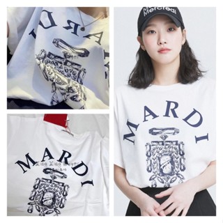 เสื้อยืด ผ้าฝ้าย พิมพ์ลาย Mardi Mercredis ทรงหลวม