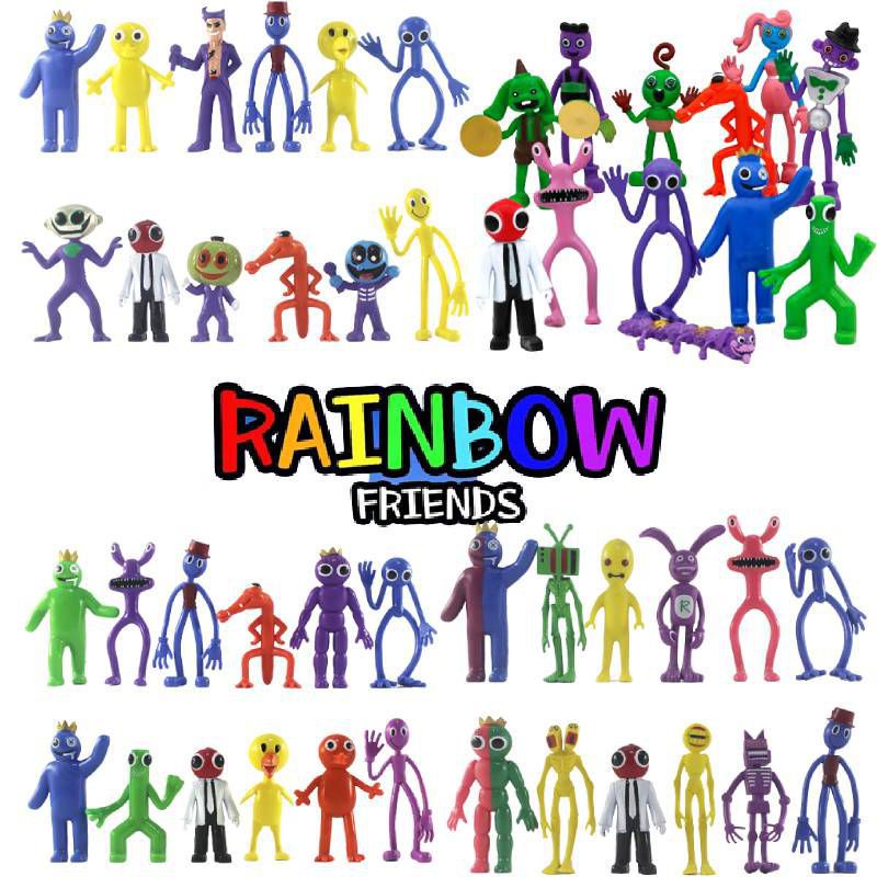 ✨Roblox✨โมเดลตุ๊กตาฟิกเกอร์ Roblox Rainbow Friends แฮนด์เมด ของเล่นสําหรับเด็ก 12 ชิ้น ต่อชุด