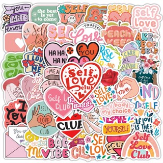 ❉ สติกเกอร์ Self Love Slang Series 02 สําหรับติดตกแต่ง ❉ สติกเกอร์แฟชั่น กันน้ํา DIY 50 ชิ้น/เซต