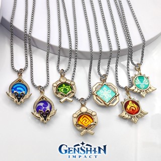 Game GENSHIN IMPACT สร้อยคอ จี้แก้วเรืองแสง สองด้าน 7 องค์ประกอบ สําหรับของขวัญวันเกิด