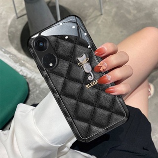 เคส OPPO Reno 8T 5G เคส OPPO Reno 8Z 5G เคส OPPO Reno 7Z 5G เคส เคสโทรศัพท์มือถือแบบแก้ว กันกระแทก ลายกระต่าย หรูหรา สําหรับ