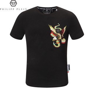 New Style Short-Sleeved T-Shirt PHILIPP PLEIN Casual Philip PP Top Printed Fashion European American Street Wear Pu_01