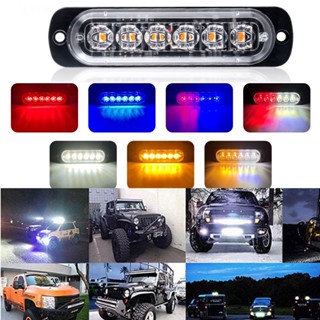 ไฟ LED 6 ดวง 12V กันน้ํา แบบบางพิเศษ สําหรับติดรถยนต์ รถบรรทุก เรือยอร์ช SUV