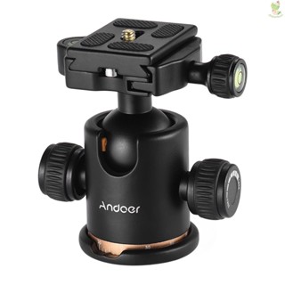 Andoer Camera Tripod Ball Head Ballhead with Quick Release Plate 1/4 Screw