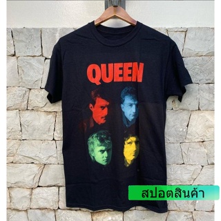 เสื้อยืดวินเทจแฟชั่น เสื้อยืดลำลองเสื้อวง Queen ลาย Hot Space รับประกันแท้ 100% นำเข้าจาก USAS to4XLS-4XL