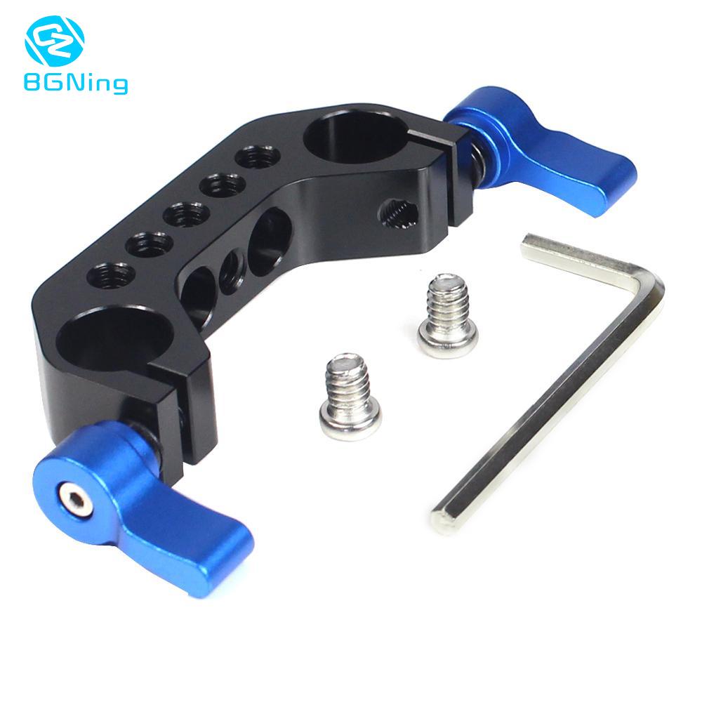 BGNING กล้อง SLR 15 มม.Rod Rig Track Clamp 1/4 "3/8" Thread Telephoto Lens Holder รองรับการถ่ายภาพตามระบบโฟกัส