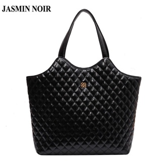 Jasmin NOIR กระเป๋าถือ กระเป๋าสะพายไหล่ ลายสก๊อต ขนาดใหญ่ สําหรับสตรี