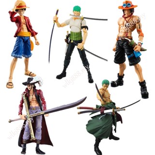 โมเดลฟิกเกอร์ One Piece Luffy Ace Zoro ขยับได้ สเกล 1:10 18 ซม.