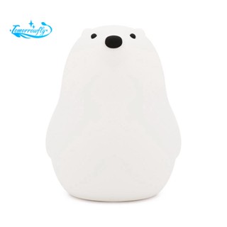 LED Night Lamp Night Light Bear Touch Sensor Silicone Animal Lights Lantern Bedside Bedroom Gift Decorative Lamp