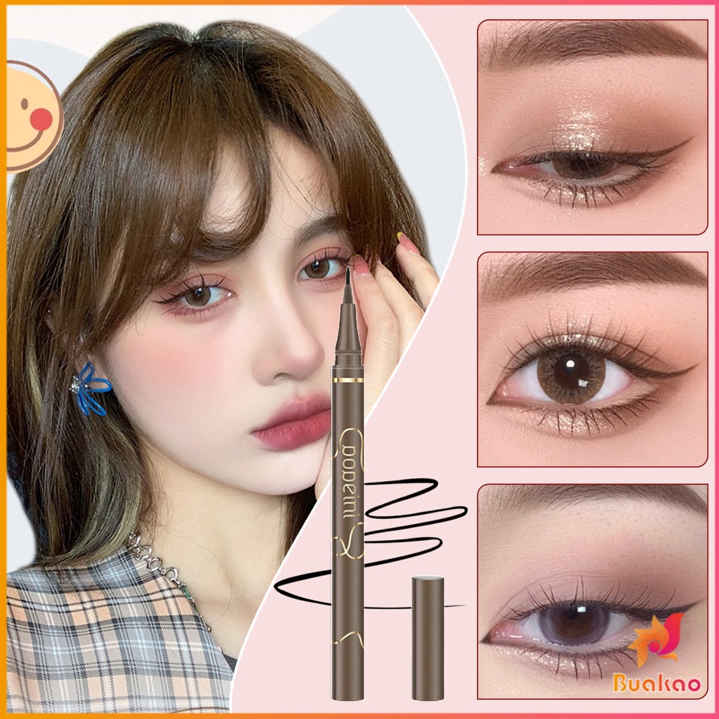 ปากกาอายไลเนอร์ เนื้อลิขวิด กันน้ํา ติดทนนาน แห้งเร็ว 4 สี Eye Liner