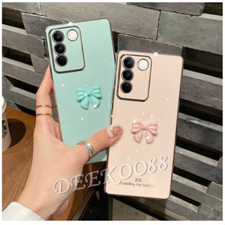 เคสโทรศัพท์มือถือนิ่ม ลายการ์ตูนผีเสื้อน่ารัก 3D สําหรับ VIVO V29 Y27 Y36 Y78 Y02T Y02A 5G 4G VIVOV29 VIVOY27