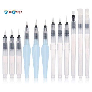 Watercolour Brush Pens Set,12 Pack Water Brush Pens Refillable Aqua Paint Brushes Ink and Water Brush Pens Art Supplies