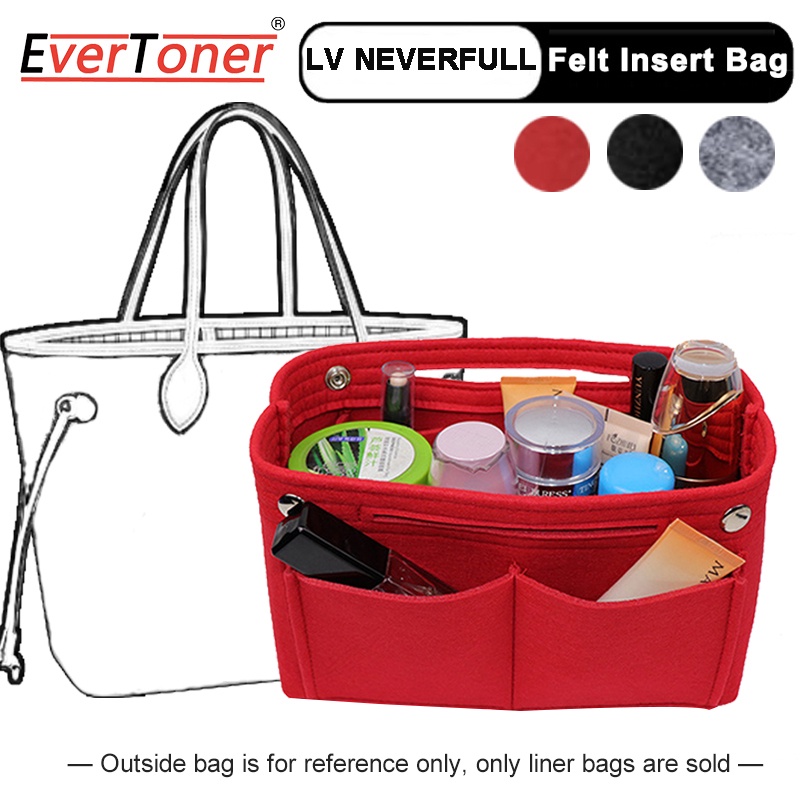 Evertoner กระเป๋าเครื่องสําอาง กระเป๋าออแกไนเซอร์ สําหรับ Neverfull Felt Insert
