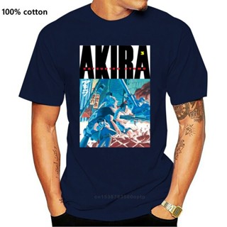 เสื้อยืดแขนสั้นใหม่ เสื้อยืดผ้าฝ้าย 100% พิมพ์ลายมังงะ Akira 1988 Natural V7 K.Otomo Tokyo ไซซ์ S สําหรับคู่รักS-5XL