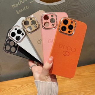 เคสโทรศัพท์มือถือ กรอบโลหะ ลาย Gucci สําหรับ iPhone 14 promax 11promax 14pro 11