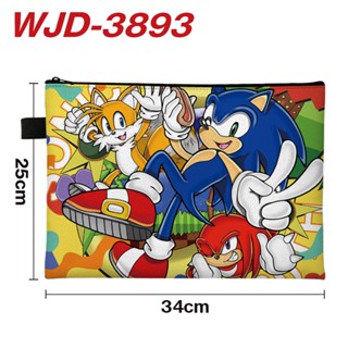 Sonic The Hedgehog Miles Prower Cartoon 3D Canvas File Bag Student A4 Information Bag Stationery Organizer Bag School Supplies