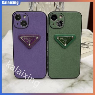 เคสโทรศัพท์มือถือหนังนิ่ม ลายโลโก้ Prada สําหรับ iPhone 14 Pro Max 14 Plus 13 12 11 Pro Max Xs Max Xr X Xs