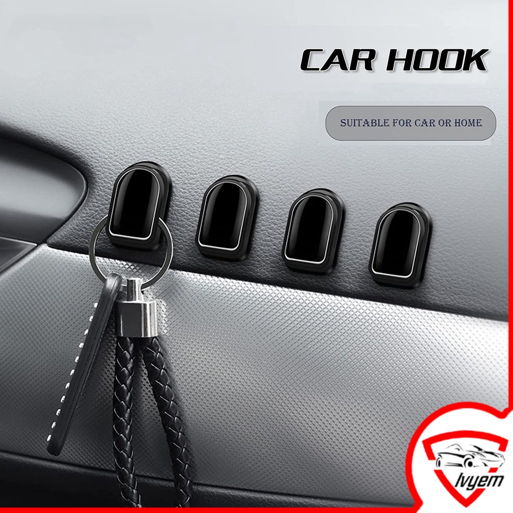 4PCS รถ Hook Organizer Dashboard Hook Auto Fastener คลิปสําหรับสาย Usb หูฟัง Key Storage Self กาว Wall Hook