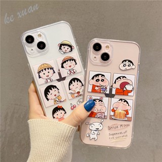 เคสป้องกันโทรศัพท์มือถือใส แบบนิ่ม ลายการ์ตูน กันกระแทก สําหรับ Iphone 13 11 12 6 7 8plus xsmax xr 8NAL