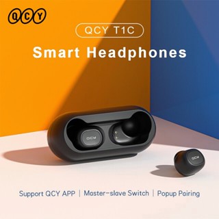 หูฟังบลูทูธ QCY รุ่น T1C รับประกัน 1 ปี หูฟังไร้สาย True Wireless Earbuds เบสหนัก ใส่สบายหู ระบบสัมผัส ตัดเสียงรบกวน