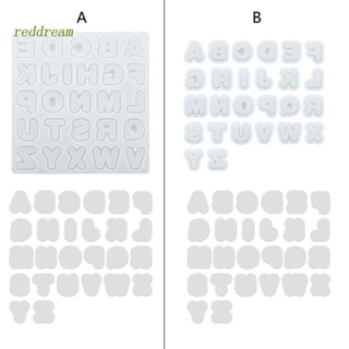 Redd แม่พิมพ์ซิลิโคนเรซิ่น รูปตัวอักษร สีแดง สําหรับทําเครื่องประดับ แฮนด์เมด