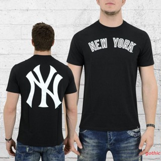 เสื้อยืดผู้ชายและผู้หญิง T Shirts Trendy , Mlb Ny Crosstown Frozen Yankeeblack Tee