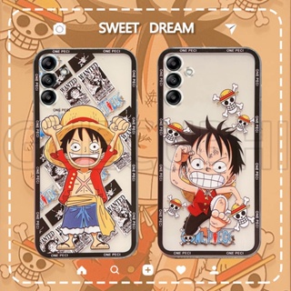 เคสโทรศัพท์มือถือ ซิลิโคนนิ่ม แบบใส ลายอนิเมะ Onepiece Luffy สําหรับ Samsung Galaxy A24 M54 M14 5G 2023 M14 5G