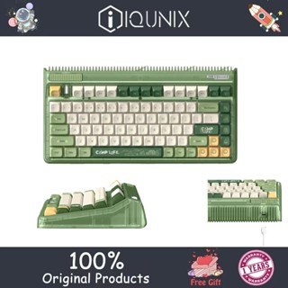 Iqunix OG80 คีย์บอร์ดเกมมิ่ง บลูทูธ ไร้สาย สามโหมด สําหรับตั้งแคมป์