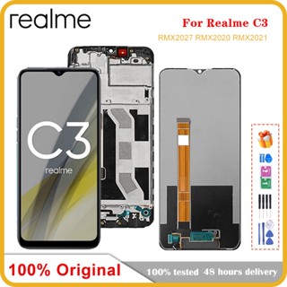 ของแท้ หน้าจอสัมผัส LCD 6.5 นิ้ว สําหรับ OPPO Realme C3 RMX2027 RMX2021 RMX2020 Realme C3