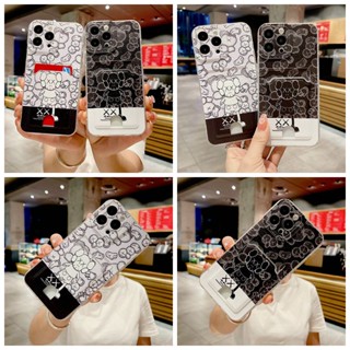 เคสโทรศัพท์มือถือแบบนิ่ม TPU ลาย KAWS พร้อมช่องใส่บัตร สําหรับ Honor X9a X8a X7a X9 X8 X7 X6 4G X8 5G X30 X30i 8s 8A 7s 7A 8X