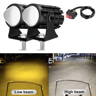 ไฟสปอร์ตไลท์ Led DRL 12V ขนาดเล็ก สองสี อุปกรณ์เสริม สําหรับรถจักรยานยนต์ Moto