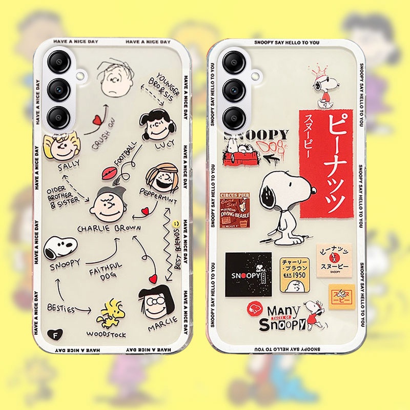เคสโทรศัพท์มือถือ ซิลิโคนนิ่ม แบบใส ลายการ์ตูนสนูปปี้น่ารัก สําหรับ Samsung Galaxy A25 A15 A35 A55 5G 4G 2023 A15 4G