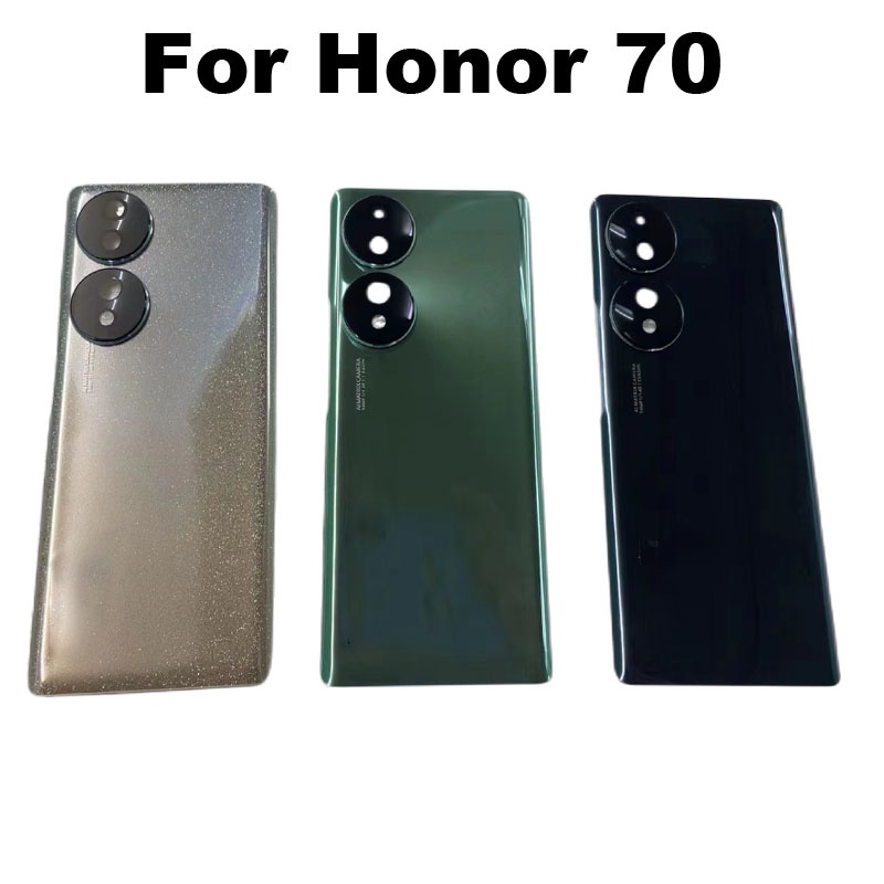 6.67 "; สําหรับ Huawei Honor 70 ฝาหลังแบตเตอรี่กระจกด้านหลังประตูกาวเลนส์กล้อง FNE-AN00 FNE-NX9