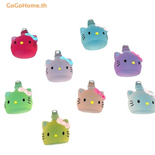 GOGO 5pcs Luminous Mini kt Cat Figurines Glow In The Dark Toys Dolls Figures Ornaments  Micro-Landscape Set Resin Craf TH